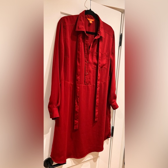 Shirt Dress with fabric belt, Polyester - Picture 2 of 2